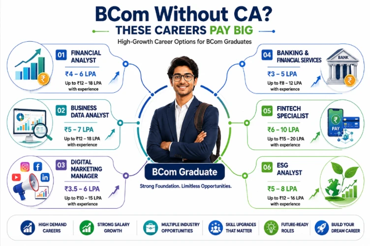 Best Career Options After BCom Without CA: High-Growth Careers That Actually Pay Well in 2026